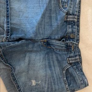 Distressed Gap jean shorts